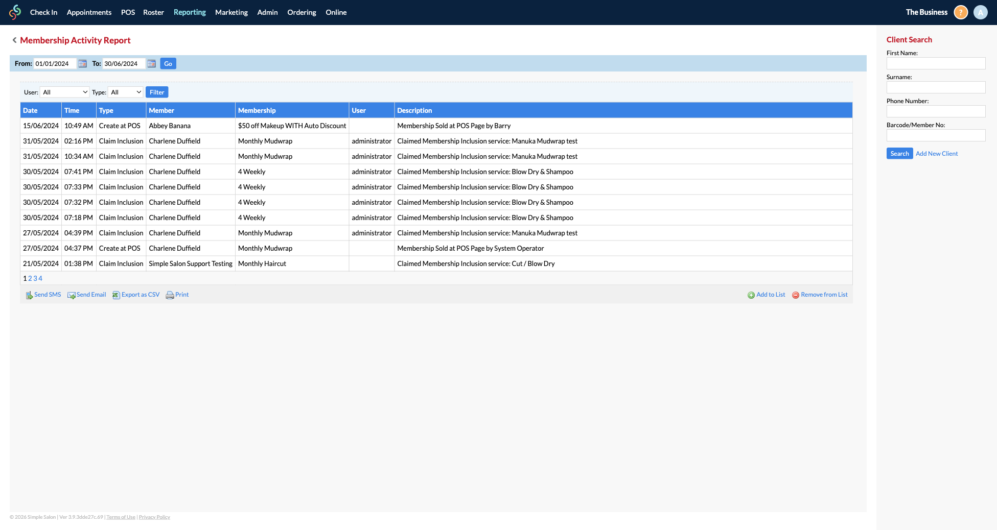 Membership Activity Report
