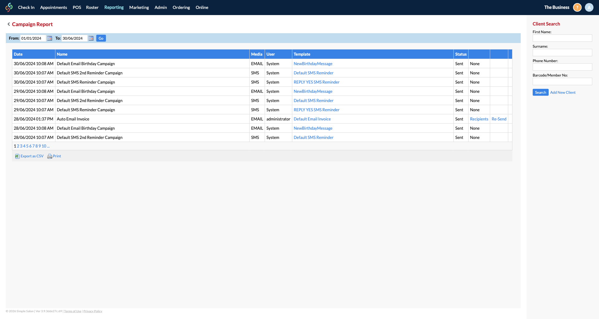 SMS/Email Campaign Report
